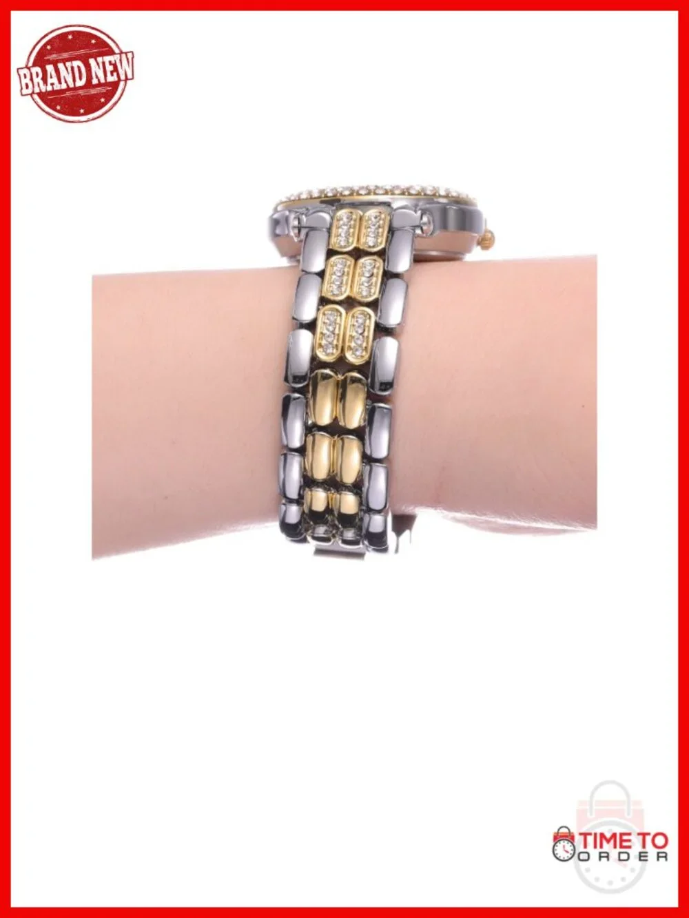 Official Disney Tigger Round CZ Quartz Bracelet Watch